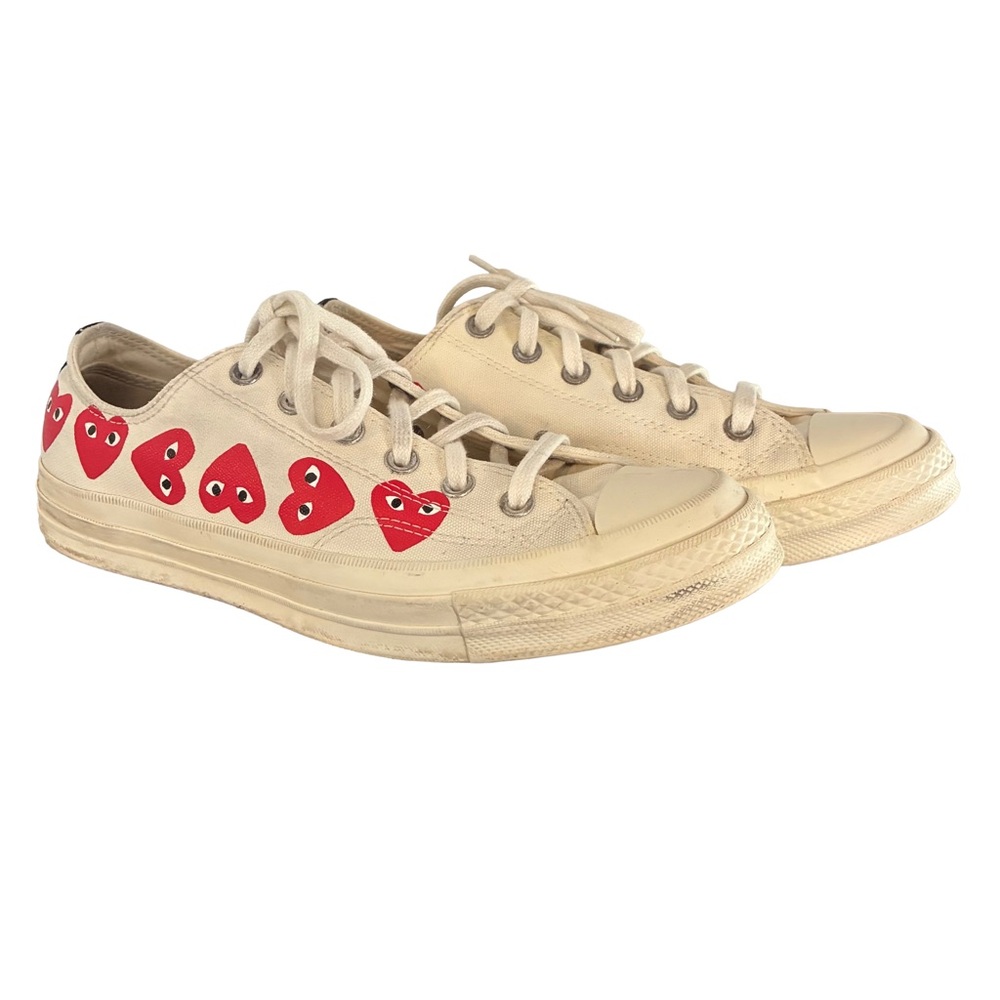 CDG Play x Converse Chuck 70 Low Milk White Multi-Heart | W10 M8